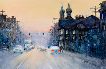 watercolor painting by Judy Mudd titled Evening Light 2