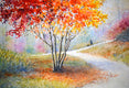 Original art for sale at UGallery.com | Fall Brilliance by Judy Mudd | $750 | watercolor painting | 15' h x 11' w | thumbnail 4