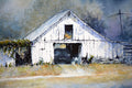 Original art for sale at UGallery.com | The White Barn by Judy Mudd | $800 | watercolor painting | 11' h x 15' w | thumbnail 4