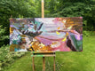 Original art for sale at UGallery.com | Raising Energy by Julia Hacker | $3,750 | acrylic painting | 26' h x 56' w | thumbnail 3