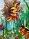 Original art for sale at UGallery.com | Sunflowers. 1 by Julia Hacker | $3,650 | acrylic painting | 30' h x 56' w | thumbnail 4