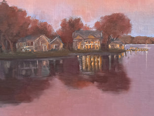 Evening on the Lake by Karen d’Angeac Mihm |   Closeup View of Artwork 