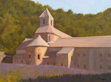 oil painting by Karen d’Angeac Mihm titled The Abbey