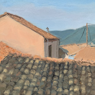 The Rooftops of Corfu by Karen d’Angeac Mihm |   Closeup View of Artwork 