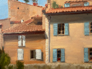 Village in the South of France by Karen d’Angeac Mihm |   Closeup View of Artwork 