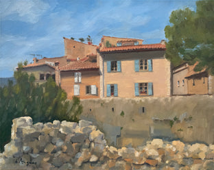 Village in the South of France by Karen d’Angeac Mihm |  Artwork Main Image 