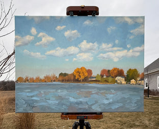 Wisconsin Lake on a Fall Day by Karen d’Angeac Mihm |  Context View of Artwork 