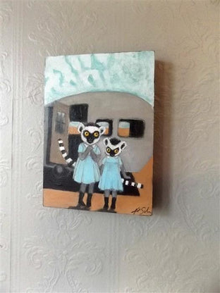 Lemur Sisters by Kat Silver |  Context View of Artwork 