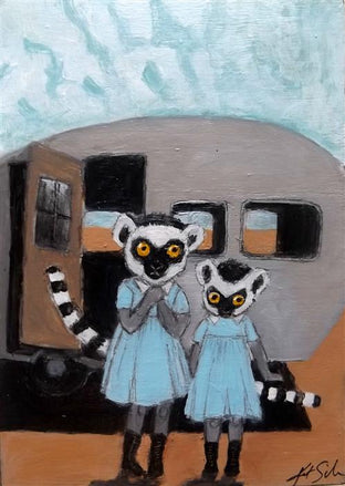 Lemur Sisters by Kat Silver |  Artwork Main Image 