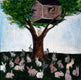 Original art for sale at UGallery.com | Vantage Point by Kat Silver | $250 | acrylic painting | 6' h x 6' w | thumbnail 1