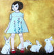 Original art for sale at UGallery.com | Face of Innocence by Kat Silver | $300 | oil painting | 6' h x 6' w | thumbnail 1
