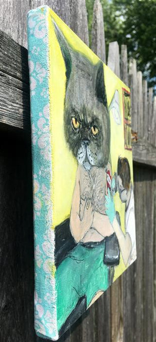 Tough Kitty by Kat Silver |  Side View of Artwork 
