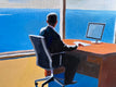 Original art for sale at UGallery.com | Gilded Cage by Keith Thomson | $2,300 | oil painting | 16' h x 24' w | thumbnail 4