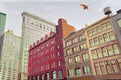 Original art for sale at UGallery.com | Large Bird in the Flatiron District by Keith Thomson | $2,900 | oil painting | 24' h x 36' w | thumbnail 1