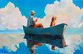 Original art for sale at UGallery.com | Sea Rovers by Keith Thomson | $2,400 | oil painting | 16' h x 24' w | thumbnail 1