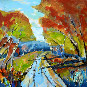acrylic painting by Kip Decker titled Country Road