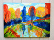 Original art for sale at UGallery.com | Secret Pond by Kip Decker | $2,675 | acrylic painting | 30' h x 40' w | thumbnail 3
