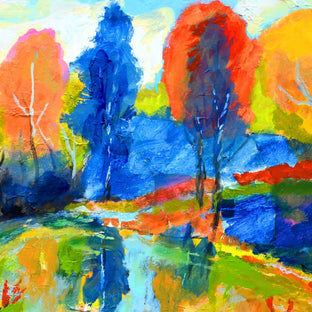 Secret Pond by Kip Decker |   Closeup View of Artwork 