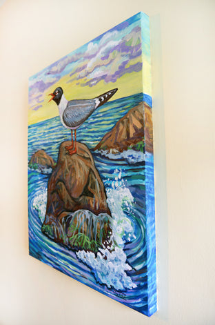 Laughing Gull by Kira Yustak |  Side View of Artwork 