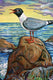 Original art for sale at UGallery.com | Laughing Gull by Kira Yustak | $975 | acrylic painting | 30' h x 24' w | thumbnail 4