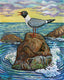 Original art for sale at UGallery.com | Laughing Gull by Kira Yustak | $975 | acrylic painting | 30' h x 24' w | thumbnail 1