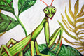 Original art for sale at UGallery.com | Praying Mantis by Kira Yustak | $875 | acrylic painting | 24' h x 24' w | thumbnail 4