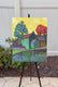 Original art for sale at UGallery.com | Lake House at Dusk by Laura (Yi Zhen) Chen | $900 | acrylic painting | 20' h x 16' w | thumbnail 3