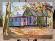 Original art for sale at UGallery.com | The House with Red Trims by Laura (Yi Zhen) Chen | $750 | acrylic painting | 18' h x 24' w | thumbnail 3