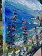 Original art for sale at UGallery.com | Azure and Blooms by Lisa Elley | $500 | oil painting | 14' h x 18' w | thumbnail 2