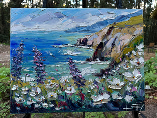 Azure and Blooms by Lisa Elley |  Context View of Artwork 