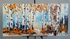 Original art for sale at UGallery.com | Effervescence of Fall by Lisa Elley | $1,800 | oil painting | 24' h x 48' w | thumbnail 3