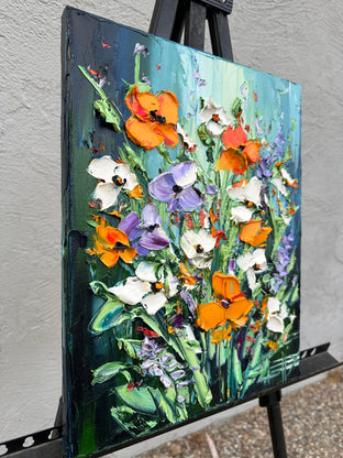 Garden Delight by Lisa Elley |  Side View of Artwork 