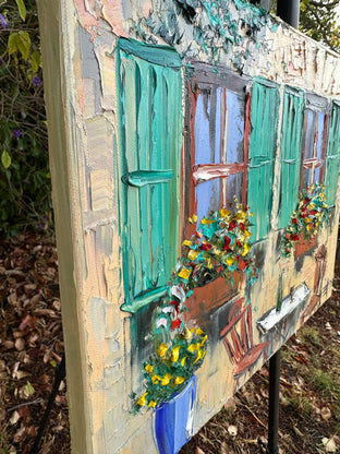 Rustic Charm by Lisa Elley |  Side View of Artwork 