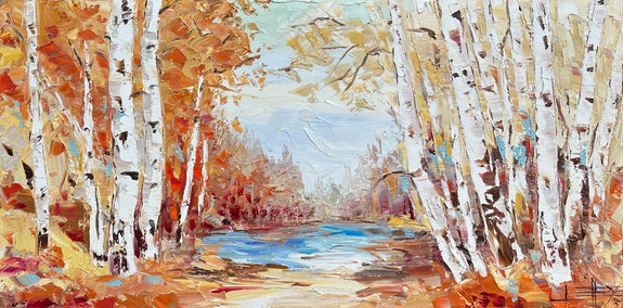 oil painting by Lisa Elley titled Whispers of Fall