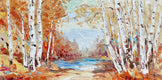 Original art for sale at UGallery.com | Whispers of Fall by Lisa Elley | $1,800 | oil painting | 24' h x 48' w | thumbnail 1