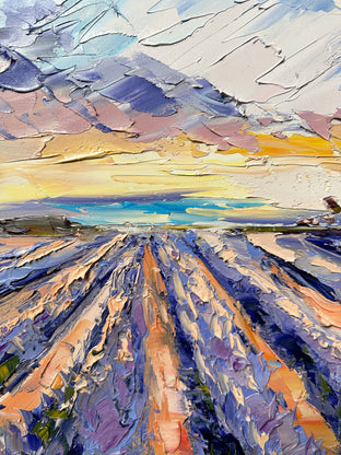 Whispers of Lavender Skies by Lisa Elley |   Closeup View of Artwork 