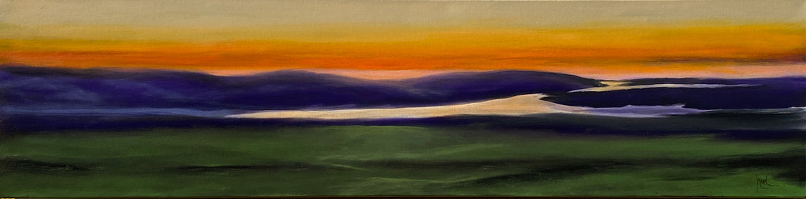 oil painting by Mandy Main titled Full Spectrum Sunset