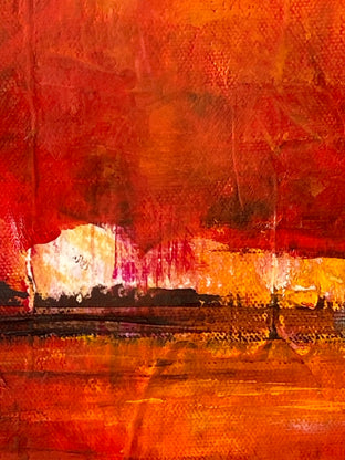 Red Sky at Night by Mandy Main |   Closeup View of Artwork 