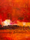 Original art for sale at UGallery.com | Red Sky at Night by Mandy Main | $1,025 | oil painting | 30' h x 15' w | thumbnail 4