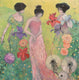 Original art for sale at UGallery.com | Flowers and Figures by Mary Pratt | $3,150 | oil painting | 48' h x 48' w | thumbnail 1