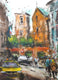 Original art for sale at UGallery.com | Napoli City Life by Maximilian Damico | $650 | watercolor painting | 15' h x 11' w | thumbnail 1