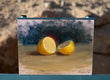 Original art for sale at UGallery.com | Divided Lemon by McGarren Flack | $725 | oil painting | 9' h x 12' w | thumbnail 3