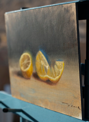 Multi-Divided Lemon by McGarren Flack |  Side View of Artwork 