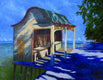 Original art for sale at UGallery.com | Old Refreshment Stand by Mitchell Freifeld | $675 | oil painting | 20' h x 25' w | thumbnail 1