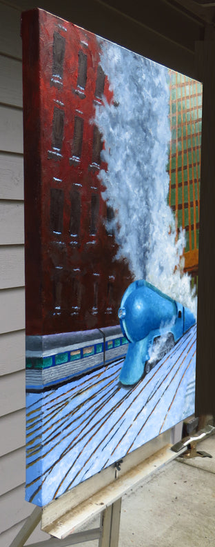 Raising Steam by Mitchell Freifeld |  Side View of Artwork 