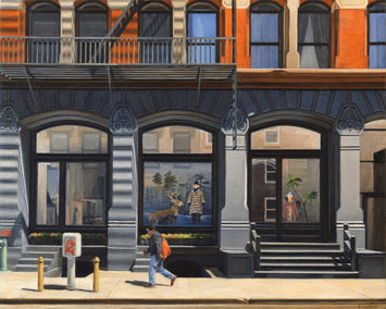 oil painting by Nick Savides titled On Howard Street