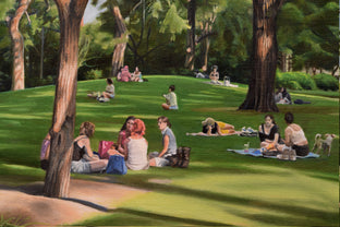 Summer Evening, Tompkins Square Park by Nick Savides |   Closeup View of Artwork 