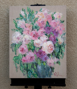 Pink and White Bliss by Oksana Johnson |  Context View of Artwork 