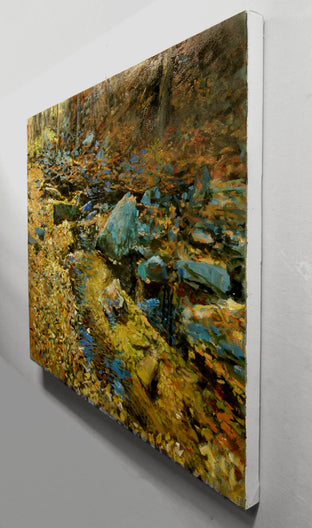 Boulders in the Autumn by Onelio Marrero |  Side View of Artwork 