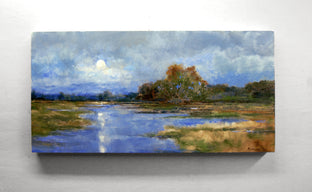 Morning Moon and Cloud Cover by Onelio Marrero |  Context View of Artwork 